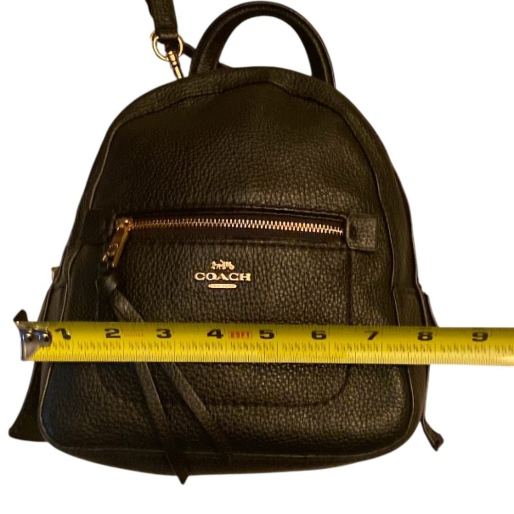 Coach Pebble Leather Andi Backpack Black F30530 - Picture 5 of 14